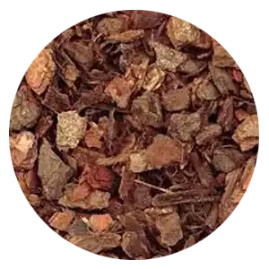 Round photo of pine bark chips